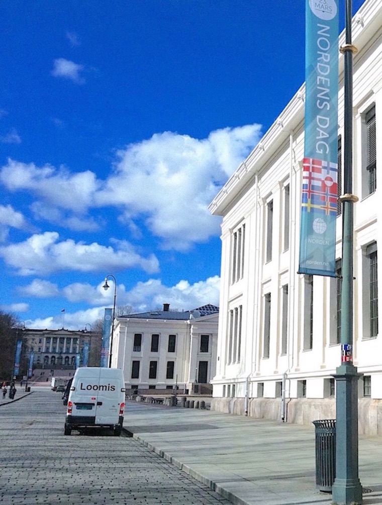 Markering Nordens dag på Karl Johan i Oslo.